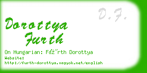 dorottya furth business card